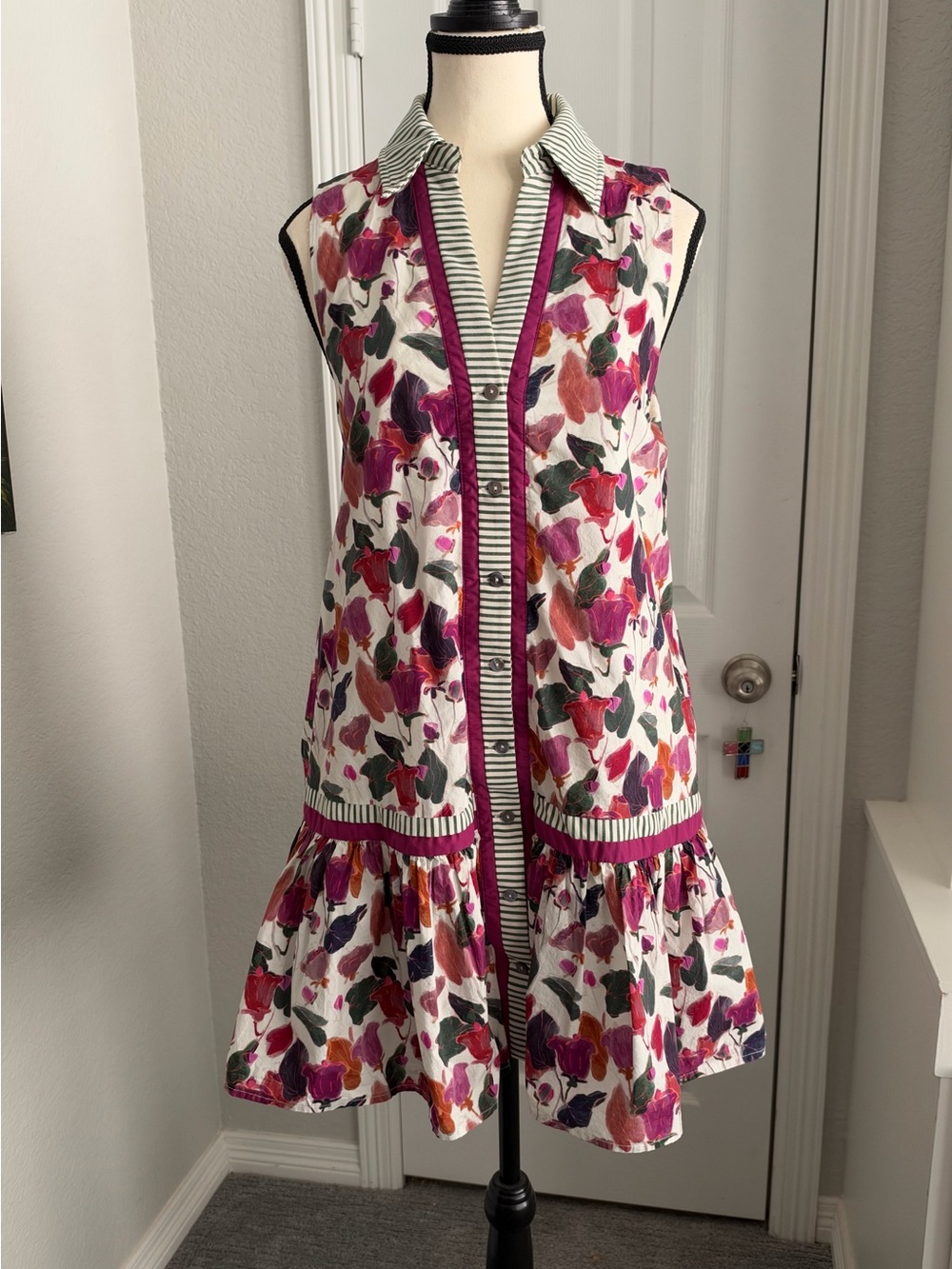 entro Sleeveless Fall Floral Mini Dress Size Small